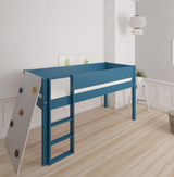 Borr half-height children's bed with climbing wall - height bed with climbing wall - 90*160cm - Aqua blue - 41