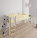 Borr half-height children's bed with climbing wall - height bed with climbing wall - 90*160cm - Sunny yellow - 44