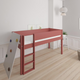 Borr half-height children's bed with climbing wall - height bed with climbing wall - 90*160cm - Rusty red - 35