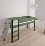 Borr half-height children's bed with climbing wall - height bed with climbing wall - 90*200cm - Dark green - 53